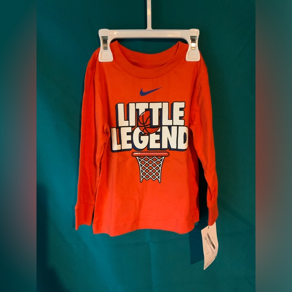 NIKE Boy’s Size 4 LITTLE LEGEND TEE ORANGE NWT